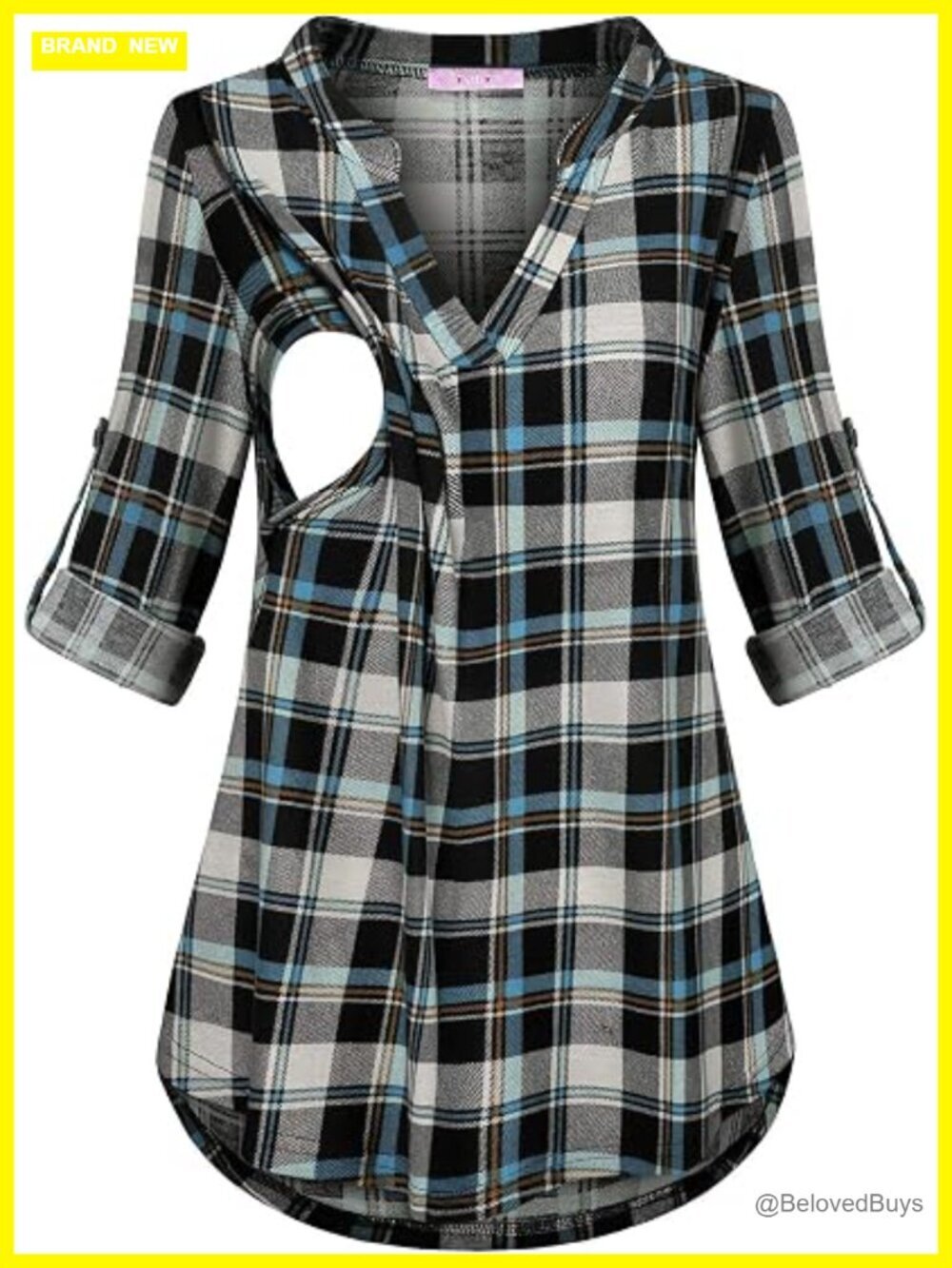 Maternity Nursing Top Long Sleeve Breastfeeding Tunic Blouse